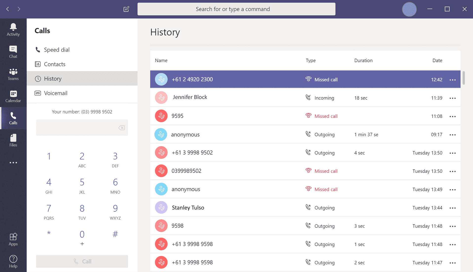 Microsoft Teams Calling Microsoft Teams Calling